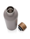 Butelka termiczna 500 ml Wood, stal nierdzewna z recyklingu