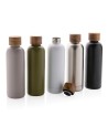 Butelka termiczna 500 ml Wood, stal nierdzewna z recyklingu