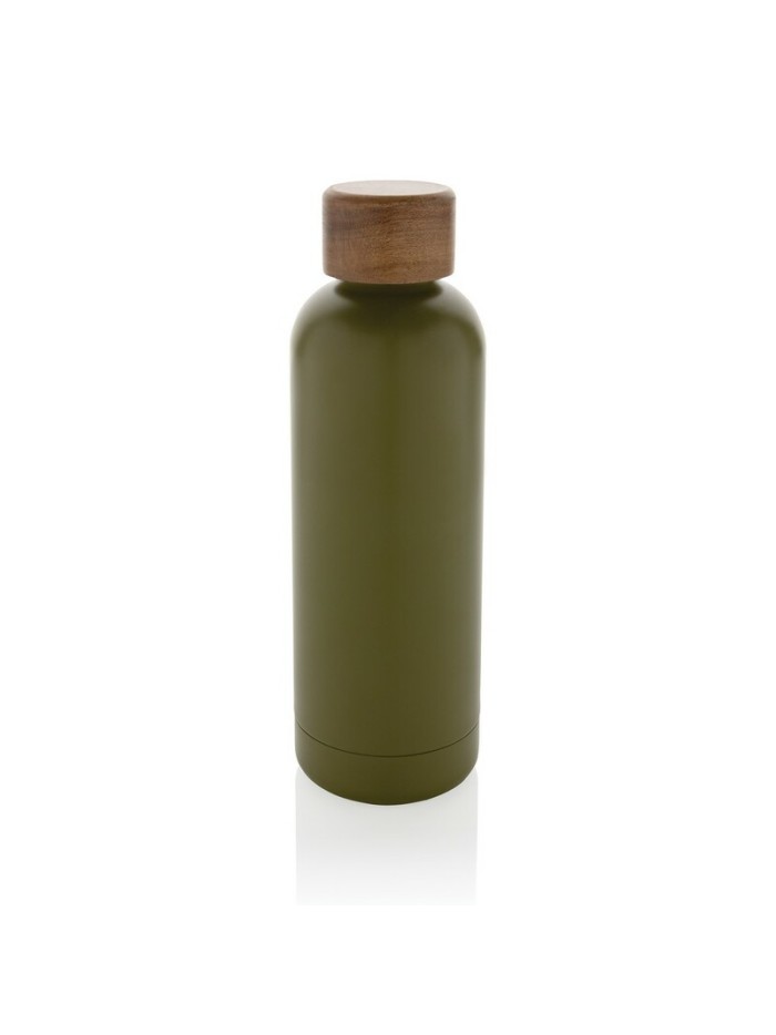 Butelka termiczna 500 ml Wood, stal nierdzewna z recyklingu