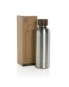 Butelka termiczna 500 ml Wood, stal nierdzewna z recyklingu