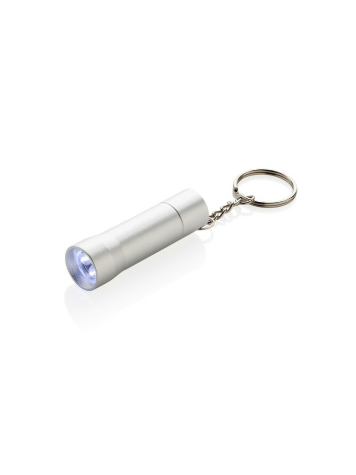 Brelok do kluczy z aluminium z recyklingu, latarka Flash