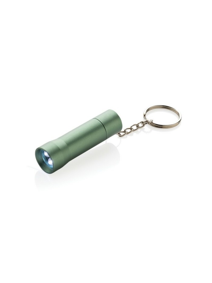 Brelok do kluczy z aluminium z recyklingu, latarka Flash