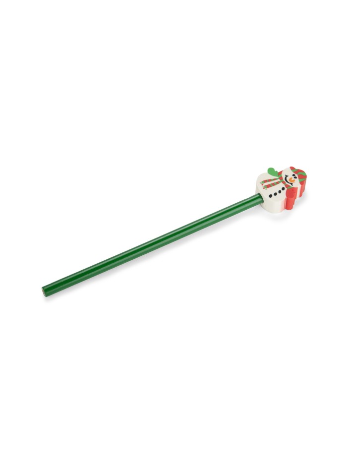 OŁÓWEK z gumką CHRISTMAS - Mikołaj