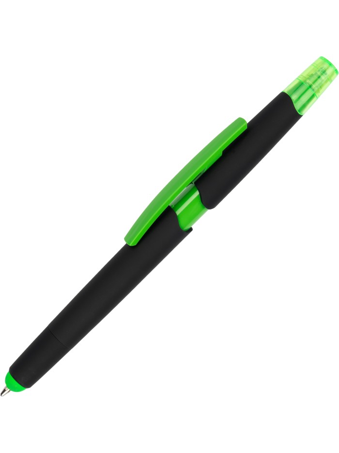 Długopis plastikowy z zakreślaczem touch pen EMMETT