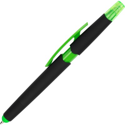 Długopis plastikowy z zakreślaczem touch pen EMMETT