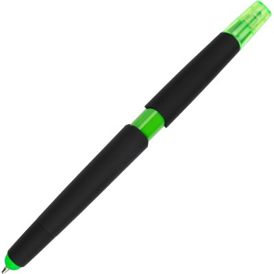Długopis plastikowy z zakreślaczem touch pen EMMETT