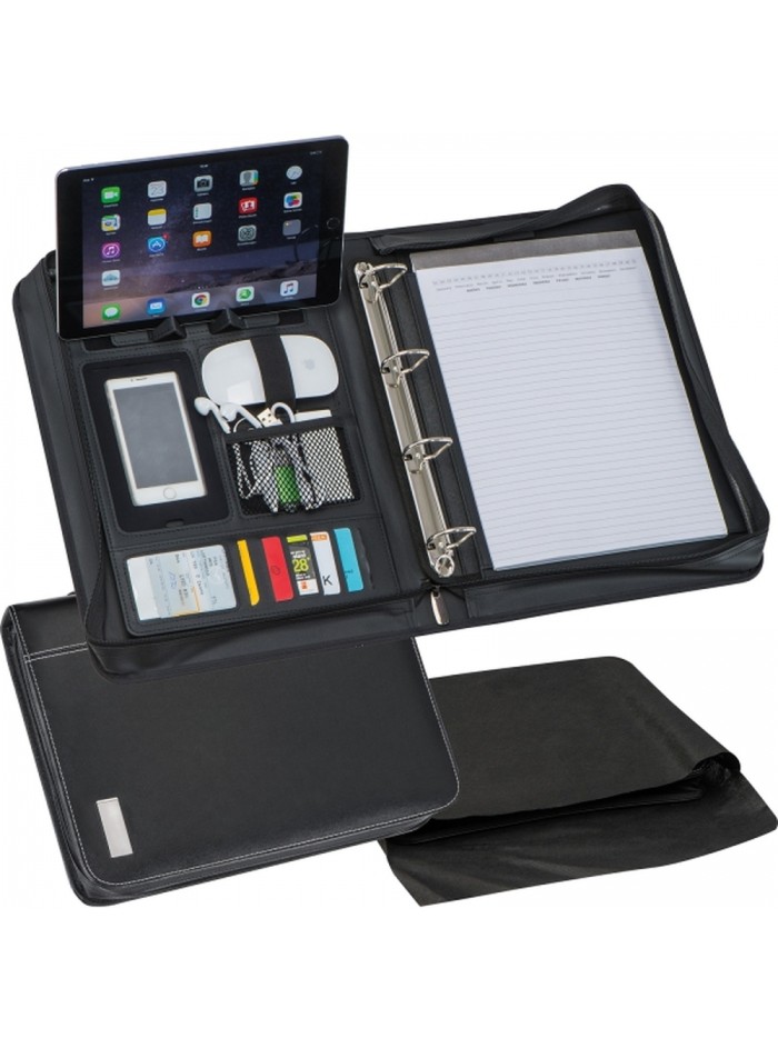 Folder A4 z notatnikiem w linie i segregatorem LUCIANA