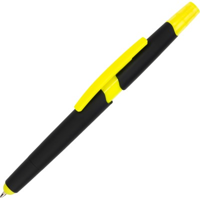 Długopis plastikowy z zakreślaczem touch pen EMMETT