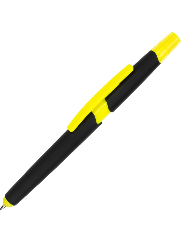 Długopis plastikowy z zakreślaczem touch pen EMMETT
