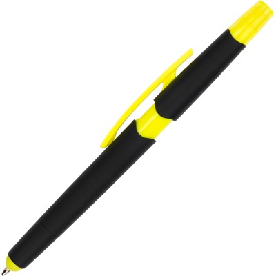 Długopis plastikowy z zakreślaczem touch pen EMMETT