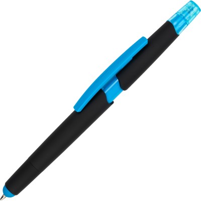 Długopis plastikowy z zakreślaczem touch pen EMMETT