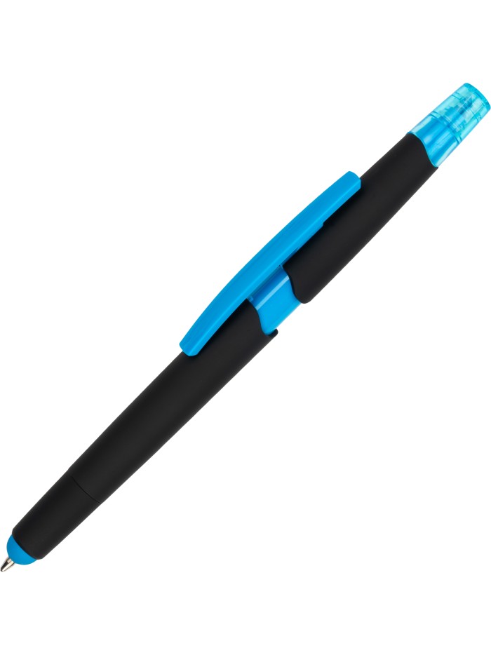 Długopis plastikowy z zakreślaczem touch pen EMMETT