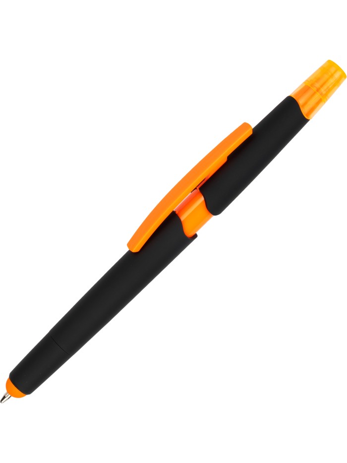 Długopis plastikowy z zakreślaczem touch pen EMMETT