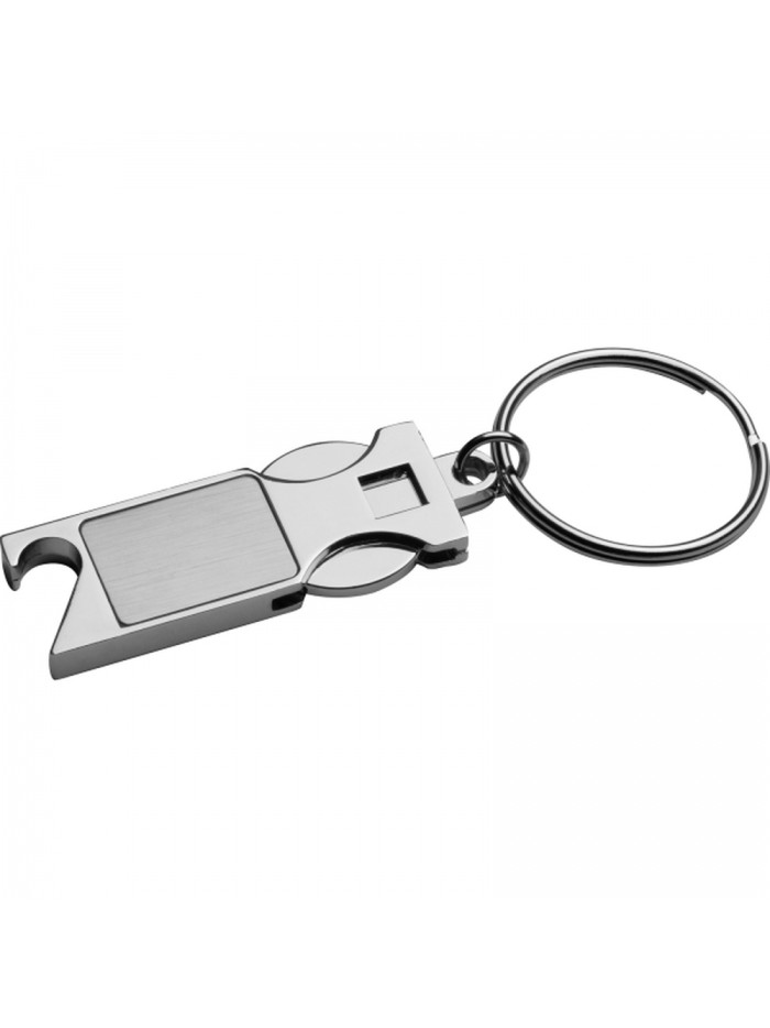 Brelok metalowy otwieracz do butelek z żetonem HILDE