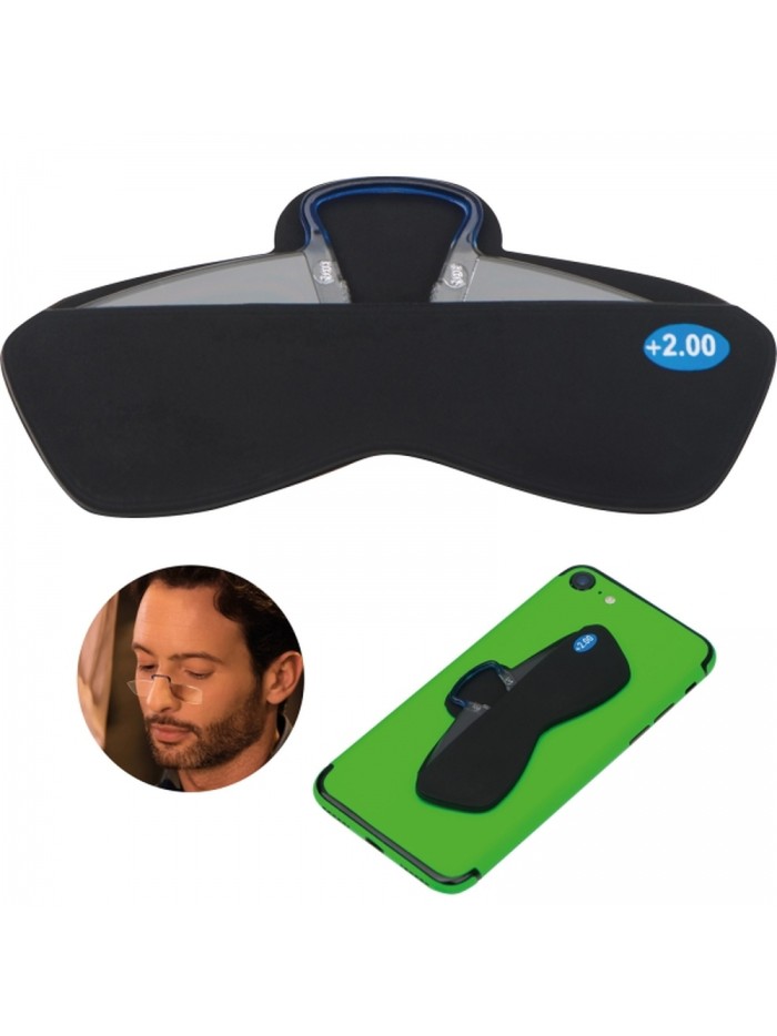 Okulary +2.00 z etui do smartfona CESARE