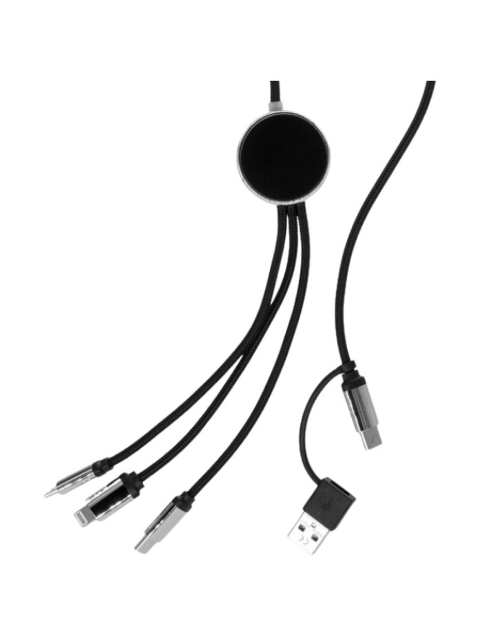 Kabel 4w1 z podświetlanym logo długi 120 cm