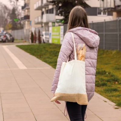 Torba bawełniana z jutowym dnem 140 g/m2 DOREEN