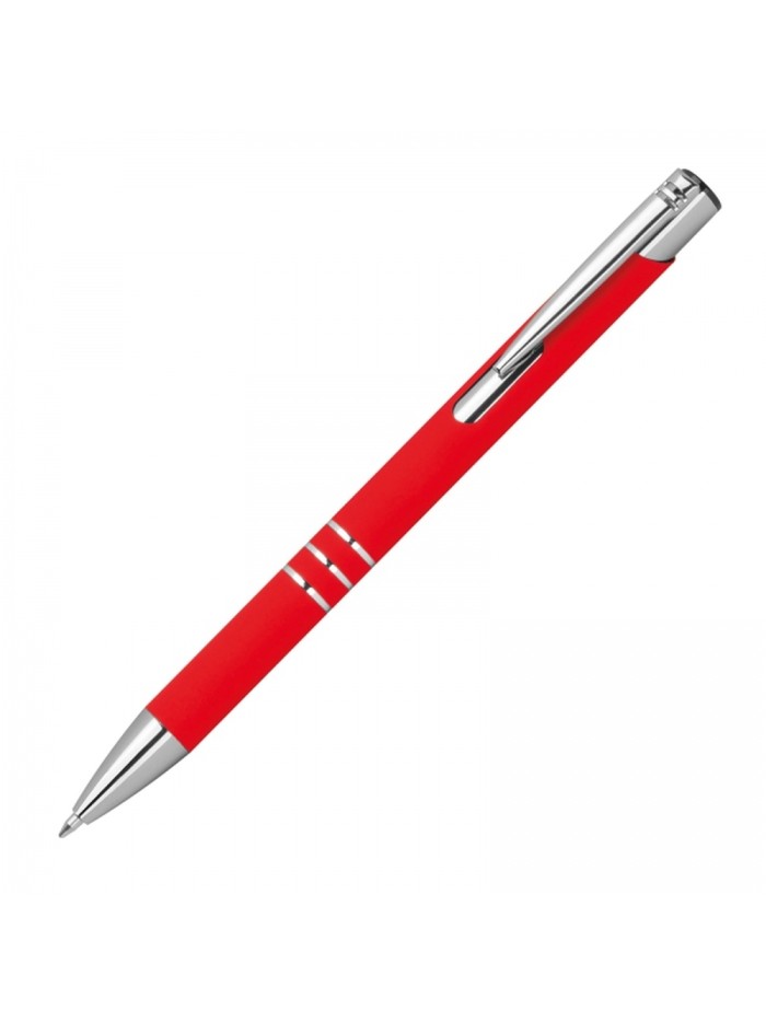 Długopis aluminiowy z recyklingu półżelowy soft touch CONSTANZE