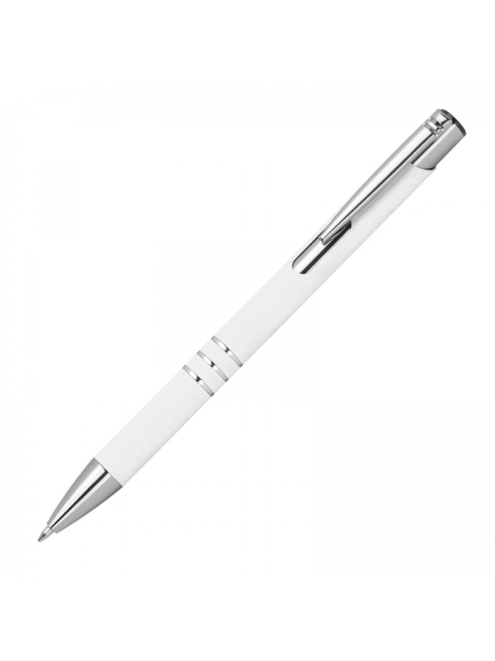 Długopis aluminiowy z recyklingu półżelowy soft touch CONSTANZE
