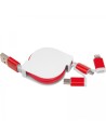 Kabel do ładowania z 3 wtyczkami rozwijany NICO