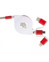 Kabel do ładowania z 3 wtyczkami rozwijany NICO