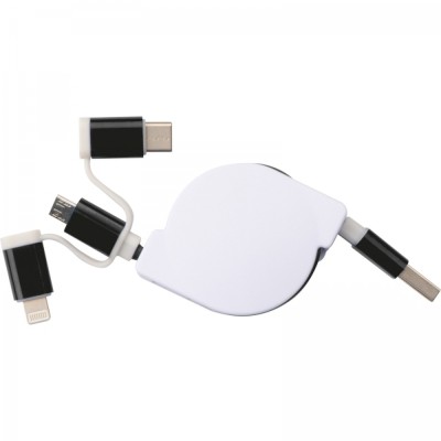 Kabel do ładowania z 3 wtyczkami rozwijany NICO