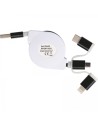 Kabel do ładowania z 3 wtyczkami rozwijany NICO