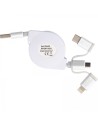 Kabel do ładowania z 3 wtyczkami rozwijany NICO