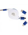 Kabel do ładowania z 3 wtyczkami rozwijany NICO