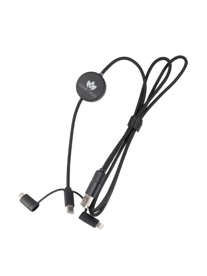 Kabel 4w1 z podświetlnym logo - LH-ZM02