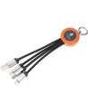 Kabel 4 w 1 z podświetlanym logo w drewnianej obudowie