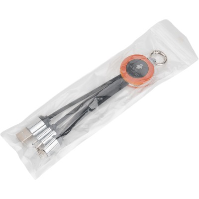 Kabel 4 w 1 z podświetlanym logo w drewnianej obudowie