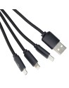 Kabel 3w1 z podświetlanym logo długi 120 cm, W201TG
