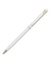 Długopis aluminiowy Touch Tip Gold, biały