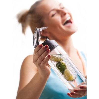 Bidon Frutello 700 ml, zielony/transparentny