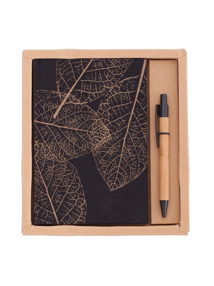 Zestaw Porto - notes z długopisem, brązowy