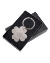 Brelok metalowy 4-leaf clover, srebrny