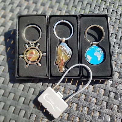 Brelok metalowy Steering Wheel, srebrny