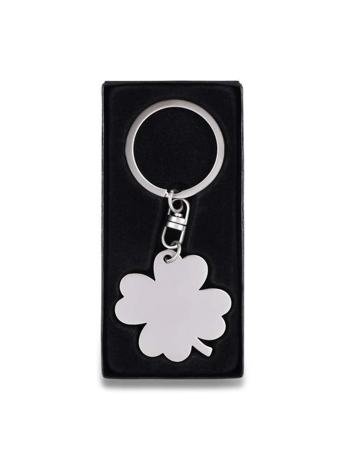 Brelok metalowy Clover, srebrny
