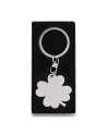 Brelok metalowy Clover, srebrny