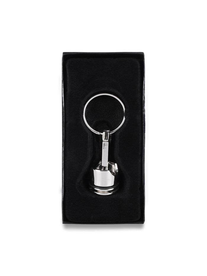 Brelok metalowy Piston, srebrny