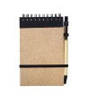 Notes Kraft z długopisem, czarny/beżowy