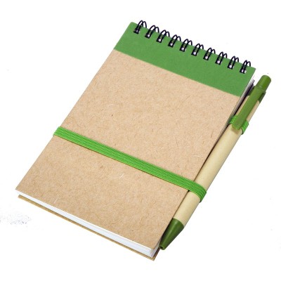 Notes Kraft z długopisem, czarny/beżowy
