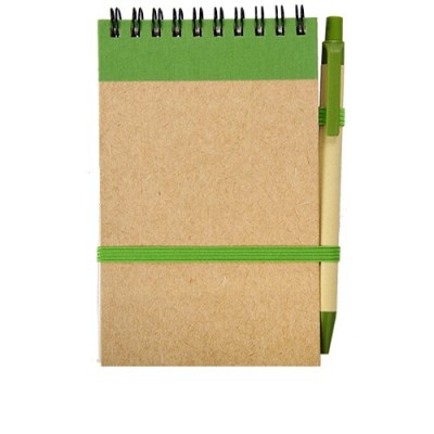 Notes Kraft z długopisem, czarny/beżowy
