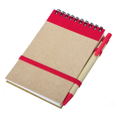 Notes Kraft z długopisem, czarny/beżowy