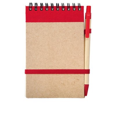 Notes Kraft z długopisem, czarny/beżowy