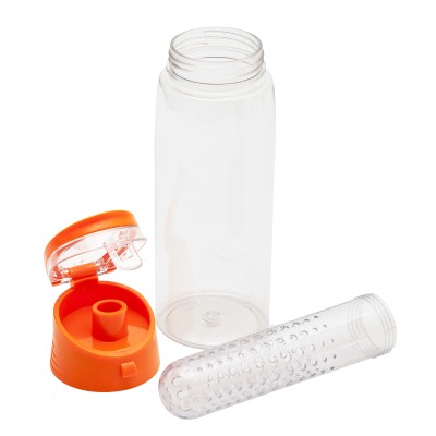 Bidon Frutello 700 ml, szary/transparentny