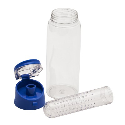 Bidon Frutello 700 ml, szary/transparentny