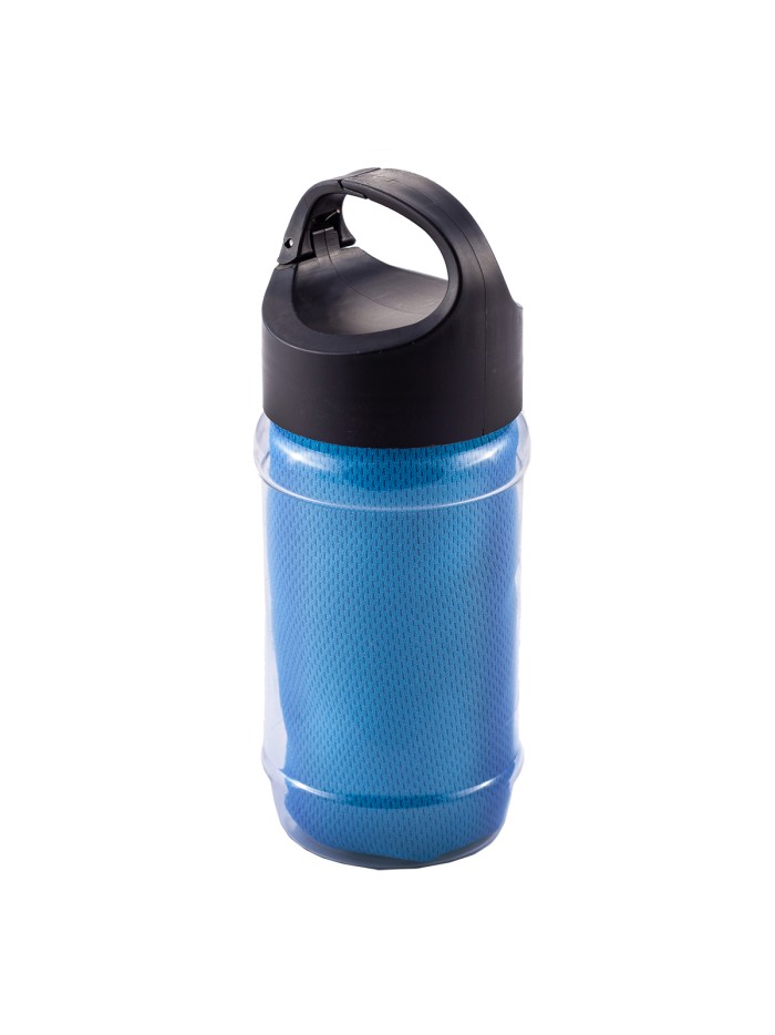 Ręcznik chłodzący w butelce Feel cool, niebieski