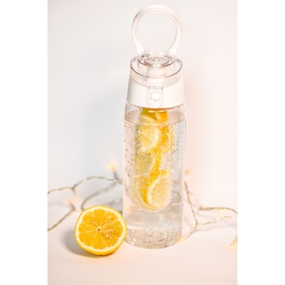 Bidon Frutello 700 ml, szary/transparentny